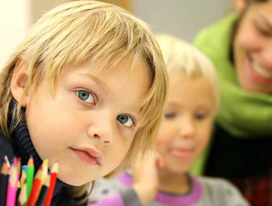 Kindergarten Child in Class
